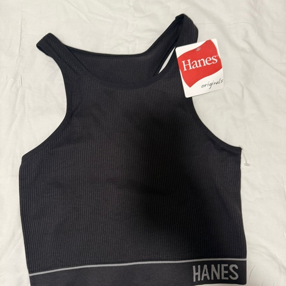 Hanes Tops - NWT Hanes Black Ribbed Tank Top size M